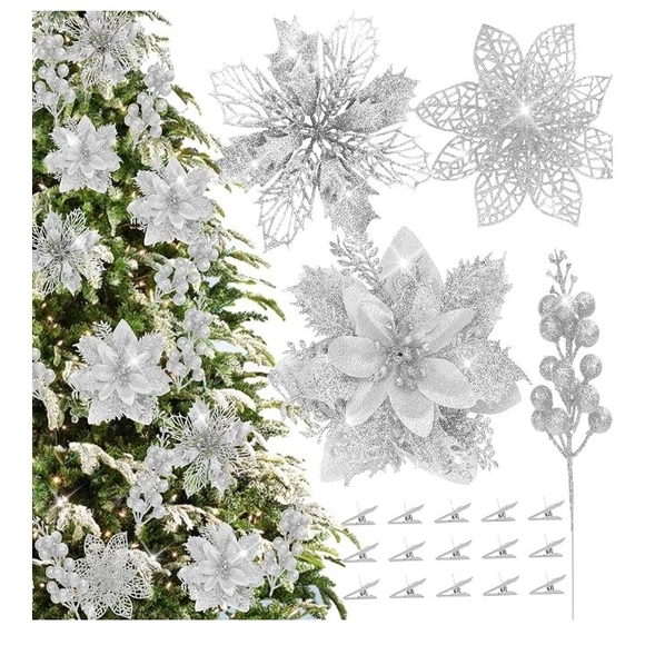 Amazon Silver Holiday Ornament Collection - Picture 1 of 4